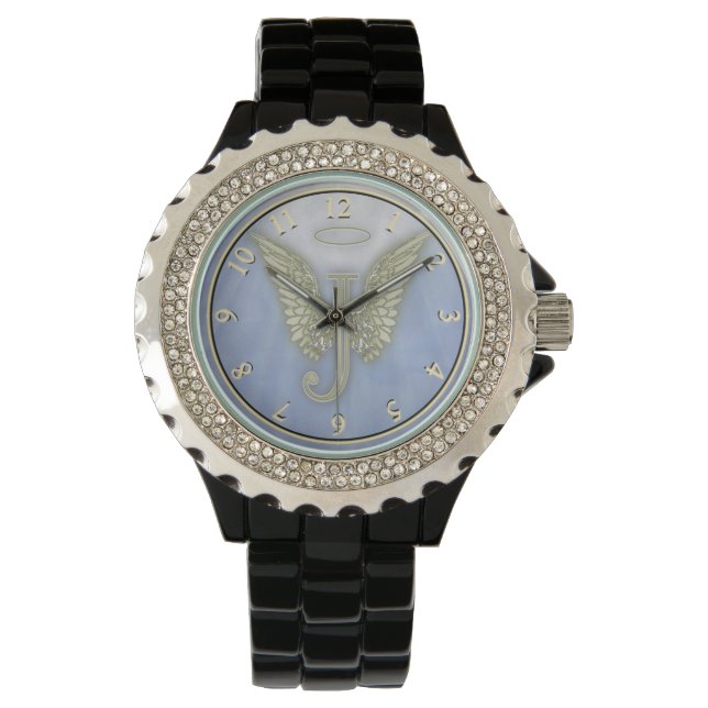 Letter J Angel Monogram Watch (Front)