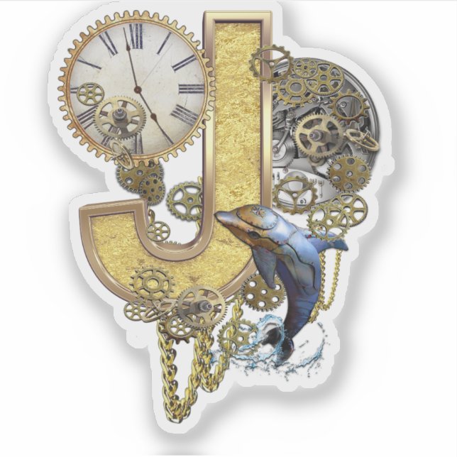 Letter J Birthday customization Sticker (Front)