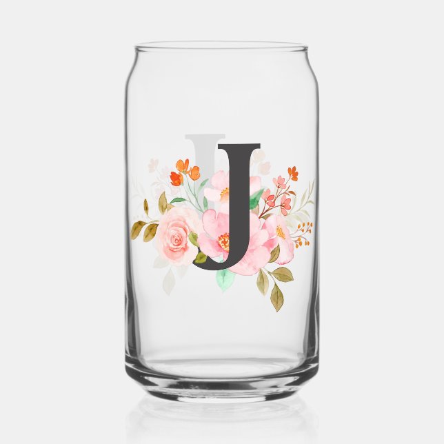 Letter J Can Glass (Front)