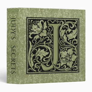 Letter J First Letter Monogram Binder