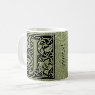 Letter J First Letter Monogram Personalized Coffee Mug