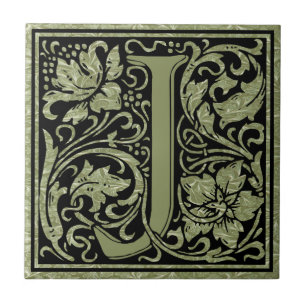 Letter J First Letter Monogram Tile