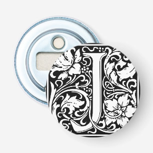 Letter J Medieval Monogram Vintage Initial Bottle Opener