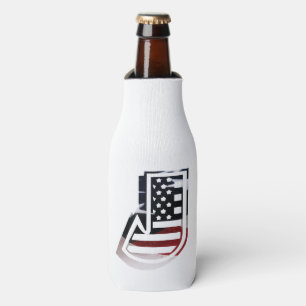 Letter J Monogram Initial USA Bottle Cooler