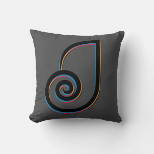 Letter J Monogram Throw Pillow