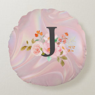 Letter J Round Pillow