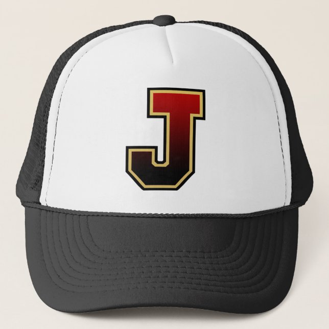 Letter "J" Trucker Hat (Front)