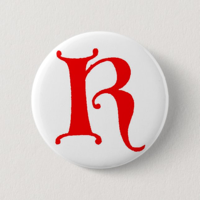 Letter K 2 Inch Round Button (Front)