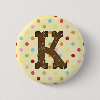 Letter K 2 Inch Round Button
