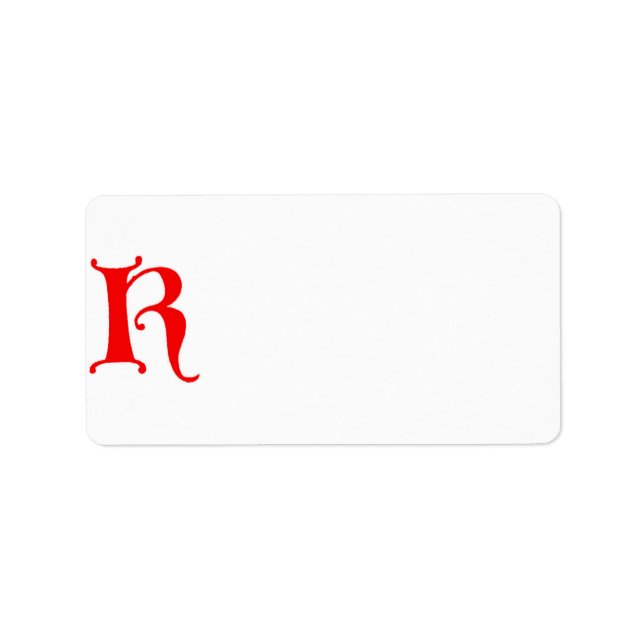 Letter K Address Label (Front)