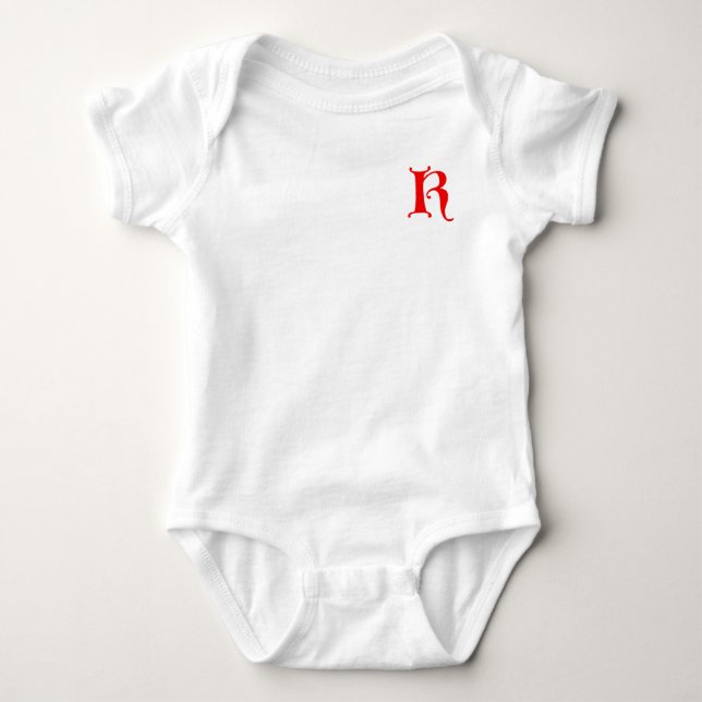 Letter K Baby Bodysuit (Front)