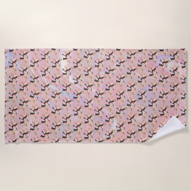 Letter K Beach Towel (Front)