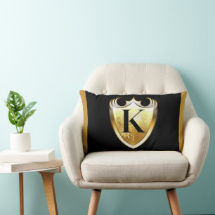 Letter K Capital Alphabet Lumbar Pillow