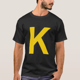 Letter K Capital Alphabet T-Shirt