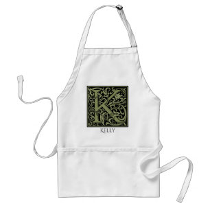 Letter K First Letter Monogram Personalized Standard Apron