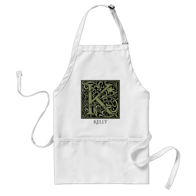 Letter K First Letter Monogram Personalized Standard Apron (Front)