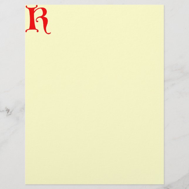 Letter K Letterhead (Front)