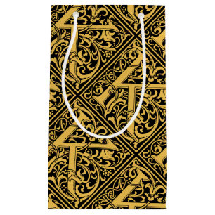 Letter K Medieval Monogram Art Nouveau Small Gift Bag
