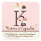 Letter K Monogram Cupcake Initial Art Business