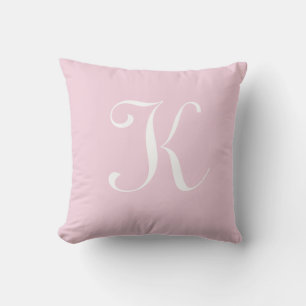 Letter K Monogram Initial Custom Throw Pillow