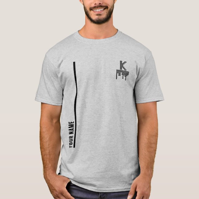 Letter K Monogram Personalized Name Minimalistic T-Shirt (Front)