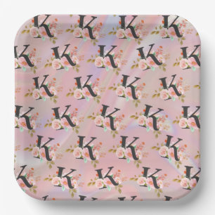 Letter K Paper Plate
