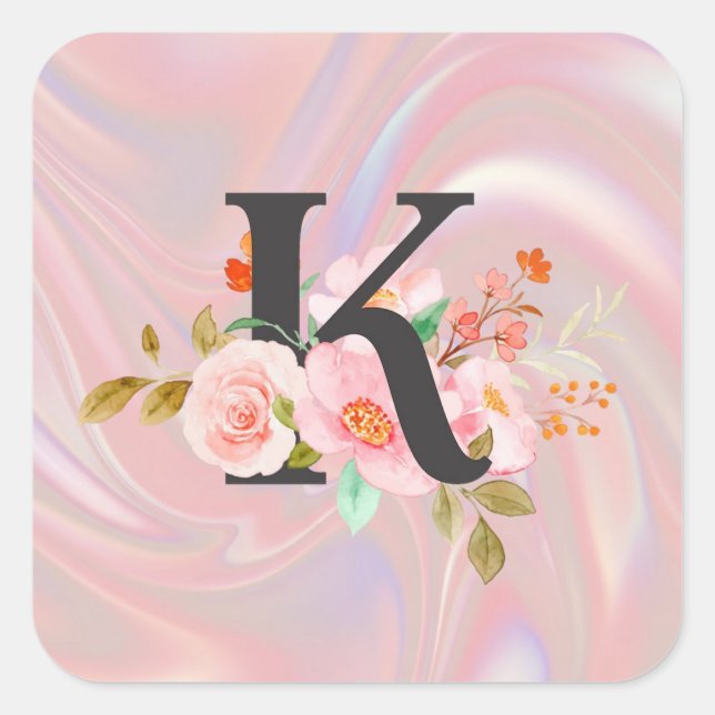 Letter K Square Sticker (Front)