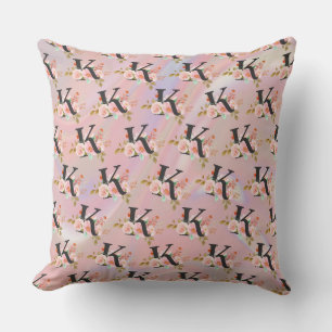 Letter K Throw Pillow