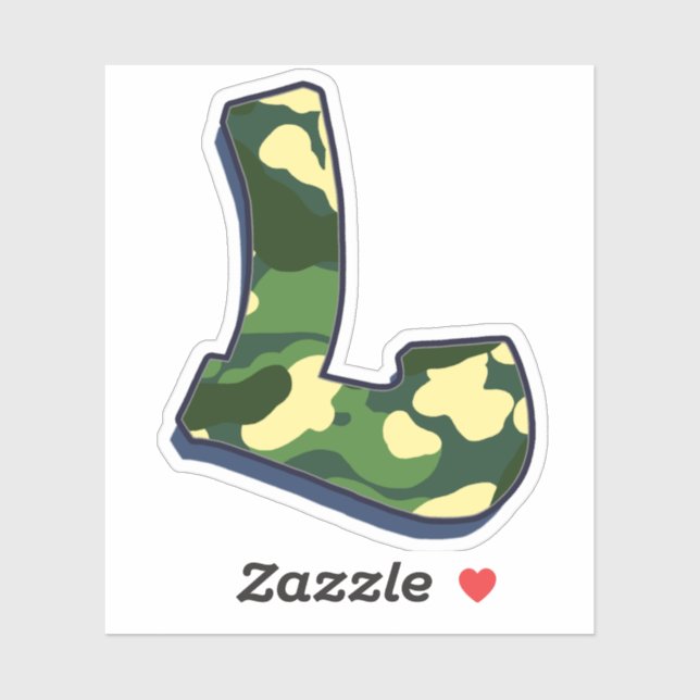 Letter L - Camo Green (Sheet)
