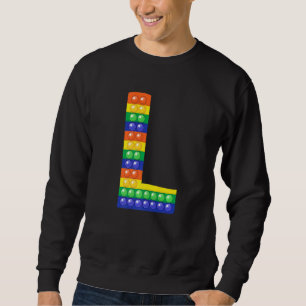 Letter L Capital Alphabet Fidget Pop It Matching P Sweatshirt