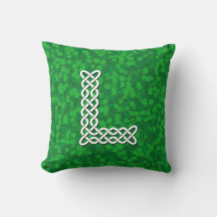 Letter L Celtic Knot Alphabet Throw Pillow