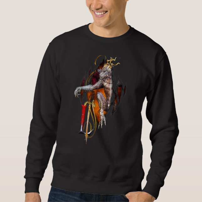 Letter L Dragon With Monogram Sweatshirt (Front)