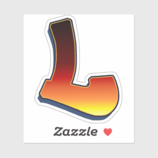 Letter L - flames Sticker