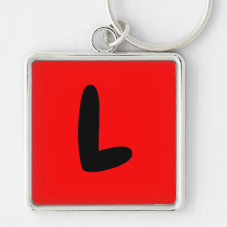 letter L, initial , abecedario popular key chain