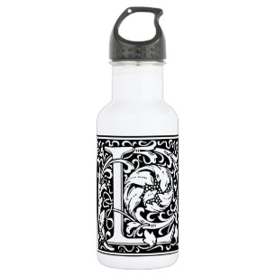 Letter L Medieval Monogram Art Nouveau 532 Ml Water Bottle