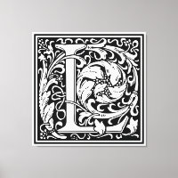 Letter L Medieval Monogram Art Nouveau