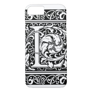 Letter L Medieval Monogram Art Nouveau iPhone 8/7 Case