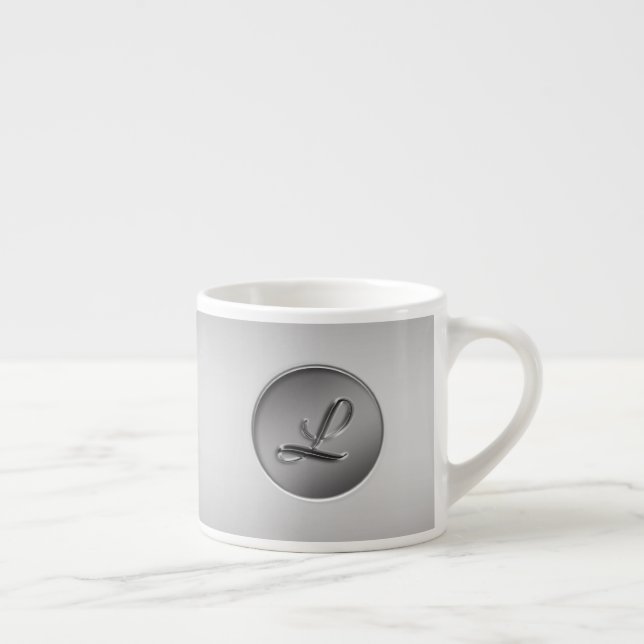 "Letter L" Monogram Espresso Cup (Right)