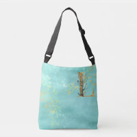 *~* Letter L Monogram Gold Glitter Turquoise Blue