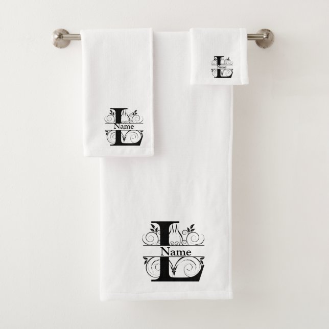 Letter L Monogram Initial Bath Gift Set (Insitu)