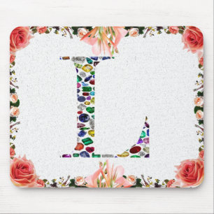 Letter L Monogram Mouse Pad