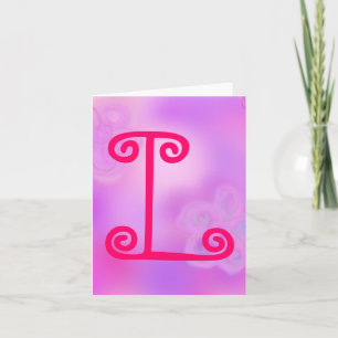 Letter L Monogram Notecard
