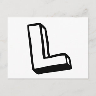 Letter L Postcard