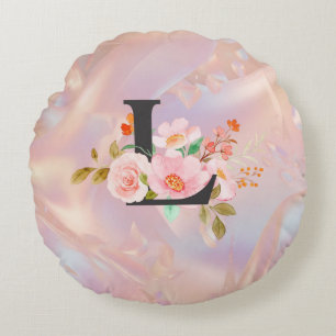 Letter L Round Pillow