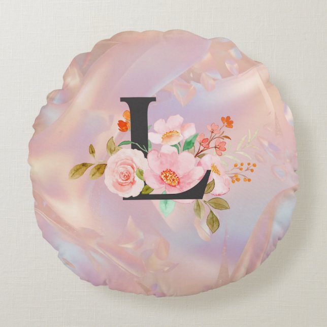 Letter L Round Pillow (Front)