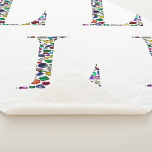 Letter L Sherpa Blanket