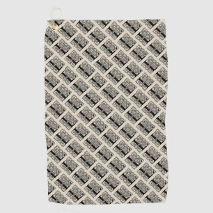 Letter L Vintage Celtic Knot Monogram Golf Towel