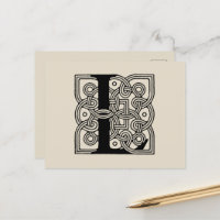 Letter L Vintage Celtic Knot Monogram