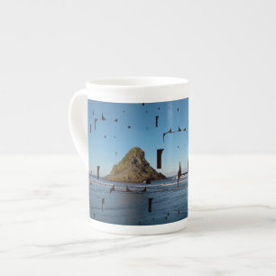 Letter Love Typography Seascape Beach Bone China M Mug
