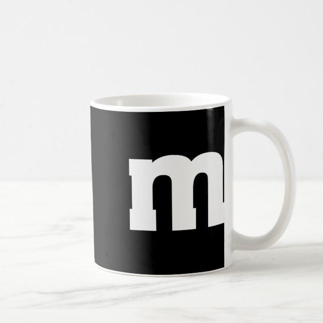 Letter M Capital Alphabet  Coffee Mug (Right)